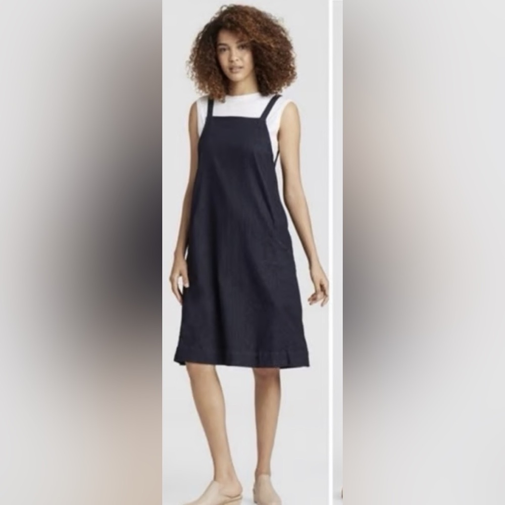 Eileen Fisher Black Pocket Tank Dress - Picture 8 of 8